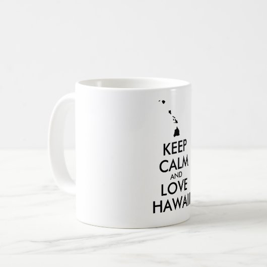  KEEP CALM EN LOVE HAWAII KOFFIEMOK (Voorkant links)