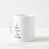 KEEP CALM EN LOVE HAWAII KOFFIEMOK (Voorkant links)