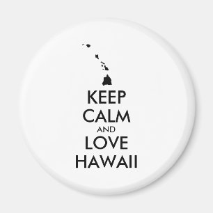  KEEP CALM EN LOVE HAWAII MAGNEET