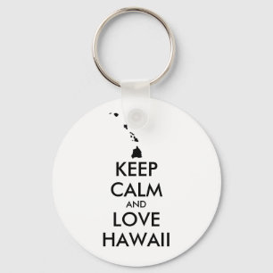  KEEP CALM EN LOVE HAWAII SLEUTELHANGER