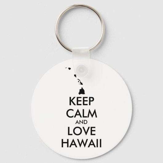  KEEP CALM EN LOVE HAWAII SLEUTELHANGER (Voorkant)