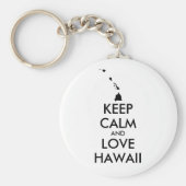  KEEP CALM EN LOVE HAWAII SLEUTELHANGER (Voorkant)