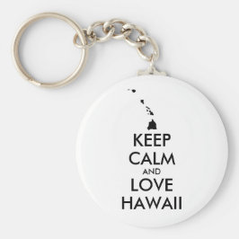  KEEP CALM EN LOVE HAWAII SLEUTELHANGER