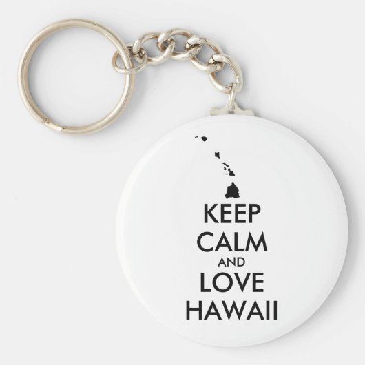  KEEP CALM EN LOVE HAWAII SLEUTELHANGER (Voorkant)