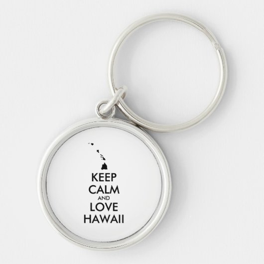  KEEP CALM EN LOVE HAWAII SLEUTELHANGER (Voorkant)