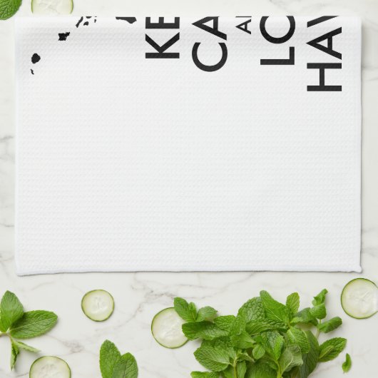  KEEP CALM EN LOVE HAWAII THEEDOEK (Gevouwen)