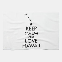  KEEP CALM EN LOVE HAWAII THEEDOEK
