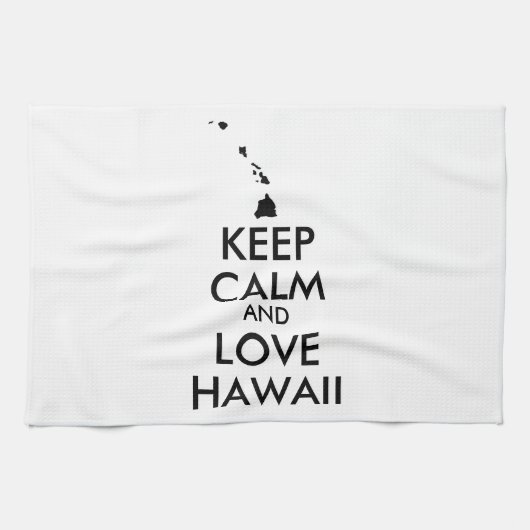  KEEP CALM EN LOVE HAWAII THEEDOEK (Horizontaal)