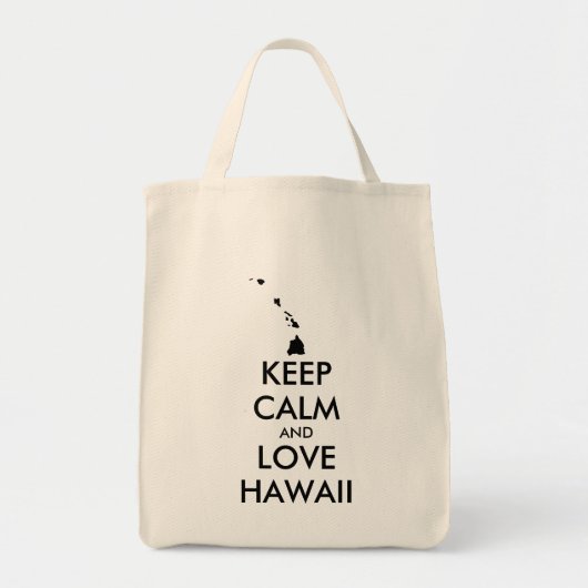  KEEP CALM EN LOVE HAWAII TOTE BAG (Voorkant)