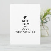  KEEP CALM EN LOVE WEST VIRGINIA (Staand voorkant)