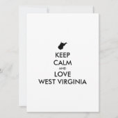  KEEP CALM EN LOVE WEST VIRGINIA (Voorkant)