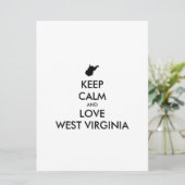  KEEP CALM EN LOVE WEST VIRGINIA (Staand voorkant)