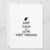  KEEP CALM EN LOVE WEST VIRGINIA (Voorkant)
