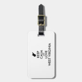  KEEP CALM EN LOVE WEST VIRGINIA BAGAGELABEL (Voorkant verticaal)