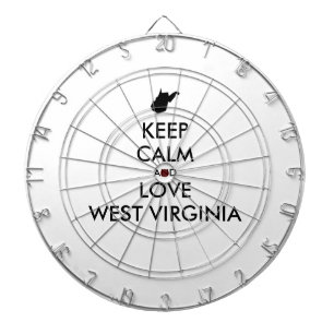  KEEP CALM EN LOVE WEST VIRGINIA DARTBORD