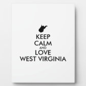  KEEP CALM EN LOVE WEST VIRGINIA FOTOPLAAT (Voorkant)