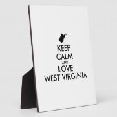  KEEP CALM EN LOVE WEST VIRGINIA FOTOPLAAT (Zijkant)