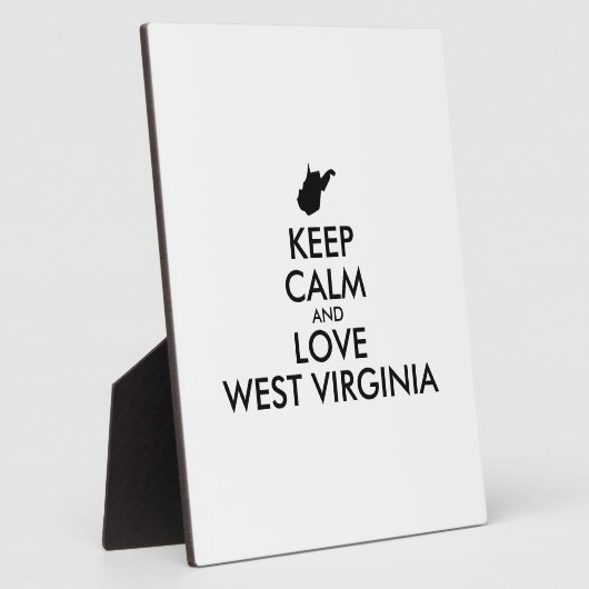  KEEP CALM EN LOVE WEST VIRGINIA FOTOPLAAT (Zijkant)