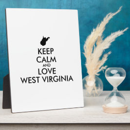  KEEP CALM EN LOVE WEST VIRGINIA FOTOPLAAT