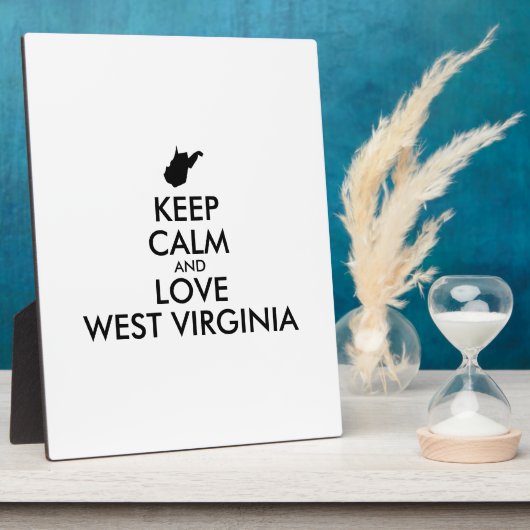 KEEP CALM EN LOVE WEST VIRGINIA FOTOPLAAT (Zijkant)
