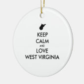  KEEP CALM EN LOVE WEST VIRGINIA KERAMISCH ORNAMENT (Links)