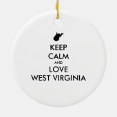  KEEP CALM EN LOVE WEST VIRGINIA KERAMISCH ORNAMENT (Achterkant)