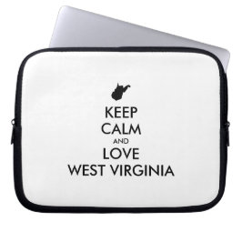  KEEP CALM EN LOVE WEST VIRGINIA LAPTOP SLEEVE