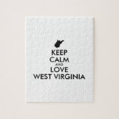 KEEP CALM EN LOVE WEST VIRGINIA LEGPUZZEL (Verticaal)