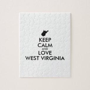 KEEP CALM EN LOVE WEST VIRGINIA LEGPUZZEL