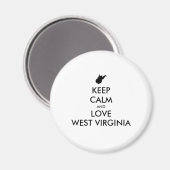 KEEP CALM EN LOVE WEST VIRGINIA MAGNEET (Voorkant / Achterkant)