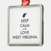 KEEP CALM EN LOVE WEST VIRGINIA METALEN ORNAMENT (Links)