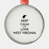  KEEP CALM EN LOVE WEST VIRGINIA METALEN ORNAMENT (Voorkant)