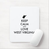  KEEP CALM EN LOVE WEST VIRGINIA MUISMAT (Met muis)