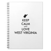 KEEP CALM EN LOVE WEST VIRGINIA NOTITIEBOEK (Voorkant)