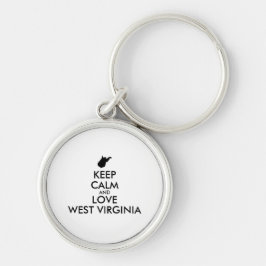  KEEP CALM EN LOVE WEST VIRGINIA SLEUTELHANGER