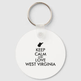  KEEP CALM EN LOVE WEST VIRGINIA SLEUTELHANGER