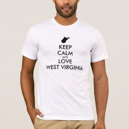  KEEP CALM EN LOVE WEST VIRGINIA T-SHIRT