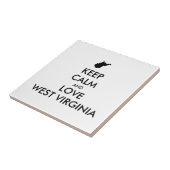  KEEP CALM EN LOVE WEST VIRGINIA TEGELTJE (Zijkant)