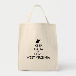  KEEP CALM EN LOVE WEST VIRGINIA TOTE BAG