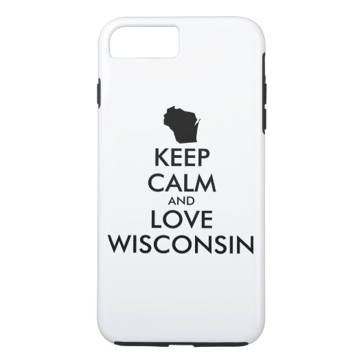  KEEP CALM EN LOVE WISCONSIE Case-Mate iPhone CASE (Achterkant)