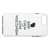  KEEP CALM EN LOVE WISCONSIE Case-Mate iPhone CASE (Achterkant (Horizontaal))