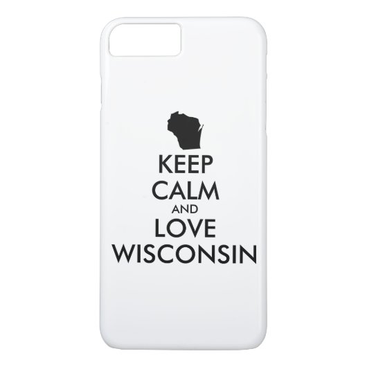  KEEP CALM EN LOVE WISCONSIE Case-Mate iPhone CASE (Achterkant)