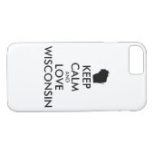  KEEP CALM EN LOVE WISCONSIE Case-Mate iPhone CASE (Achterkant (Horizontaal))
