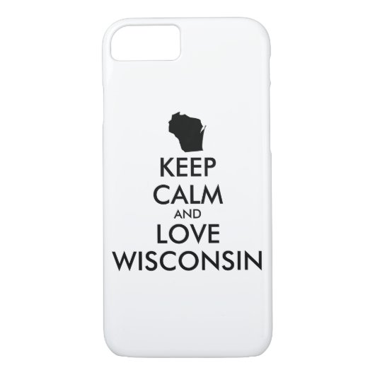  KEEP CALM EN LOVE WISCONSIE Case-Mate iPhone CASE (Achterkant)