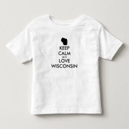 KEEP CALM EN LOVE WISCONSIE KINDER SHIRTS