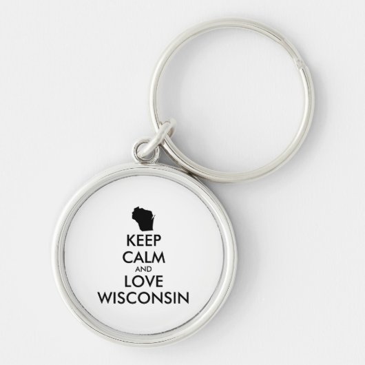  KEEP CALM EN LOVE WISCONSIE SLEUTELHANGER (Voorkant)