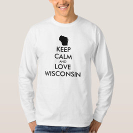  KEEP CALM EN LOVE WISCONSIE T-SHIRT
