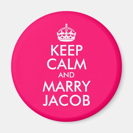 Keep Calm en Marry Jacob Magneet (Voorkant)
