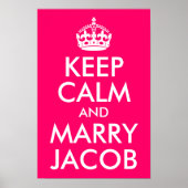 Keep Calm en Marry Jacob Poster (Voorkant)