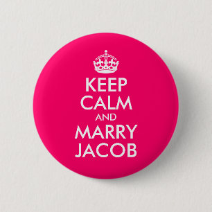 Keep Calm en Marry Jacob Ronde Button 5,7 Cm